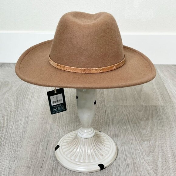 Tentree Recycled Wool Wide Brim Felt Hat NWT Tobacco Brown Small main image 5